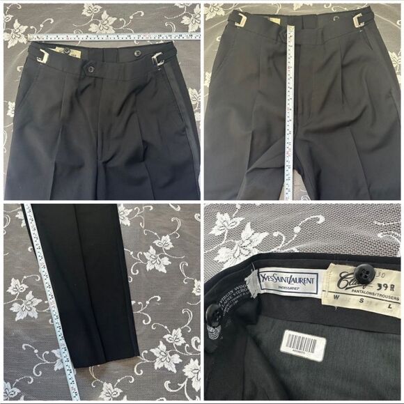Vintage Yves Saint Laurent Black Tuxedo Pant - Picture 11 of 11